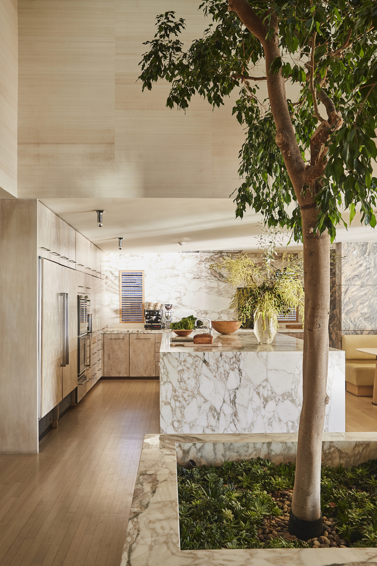 Kitchen in the Malibu home of interior designer Kelly Wearstler in Effect Magazine