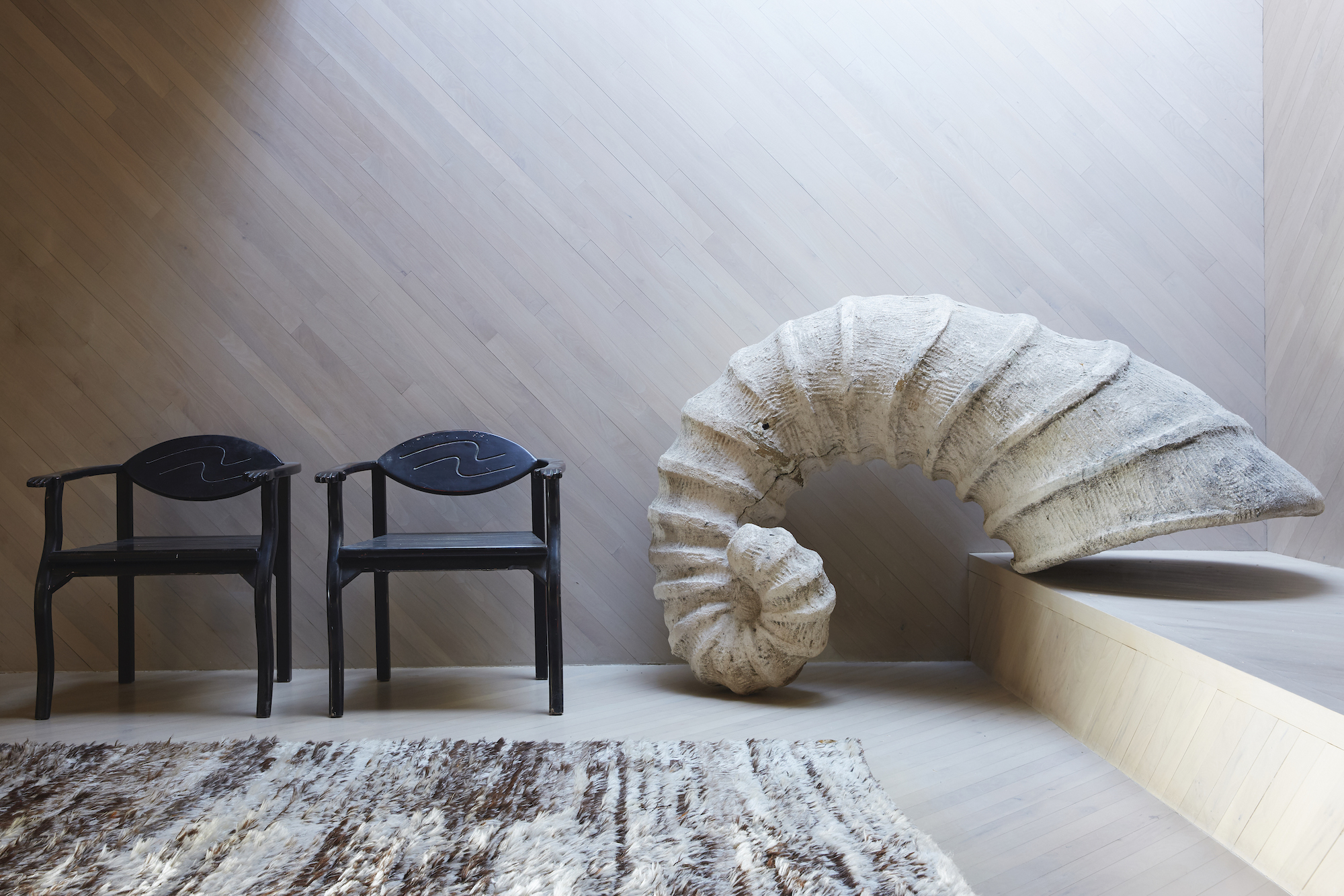 Shell sculptures in the home of interior designer Kelly Wearstler in Effect Magazine