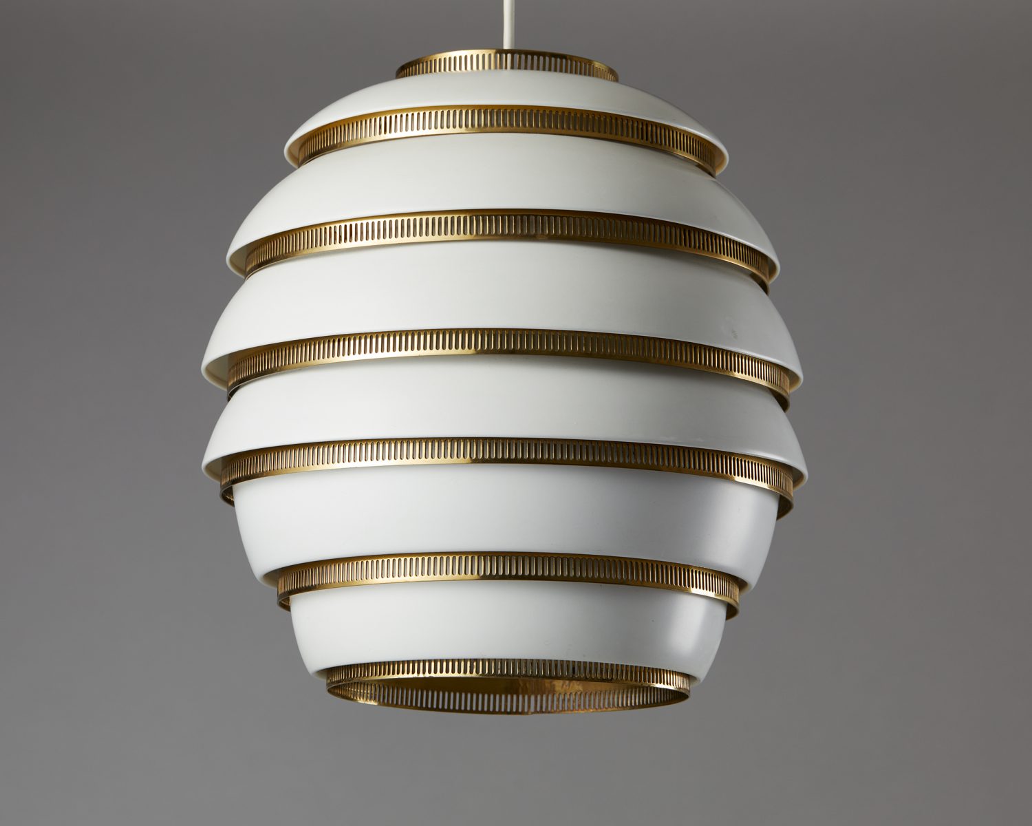 Scandinavian design at Modernity: 'Beehive' ceiling lamp by Alvar Aalto, Finland (1953)