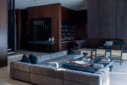 Living room interior designed by Ryan Saghian