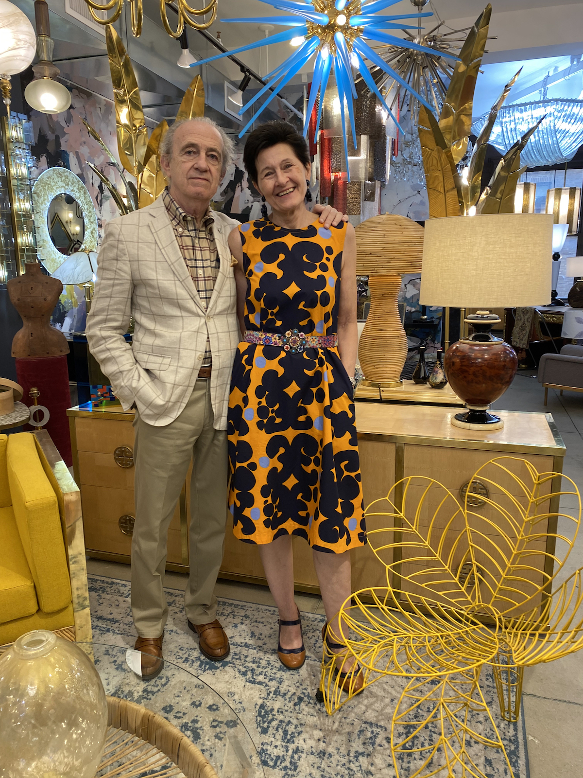 Franco and Fabienne Cosulich photographed in their New York showroom