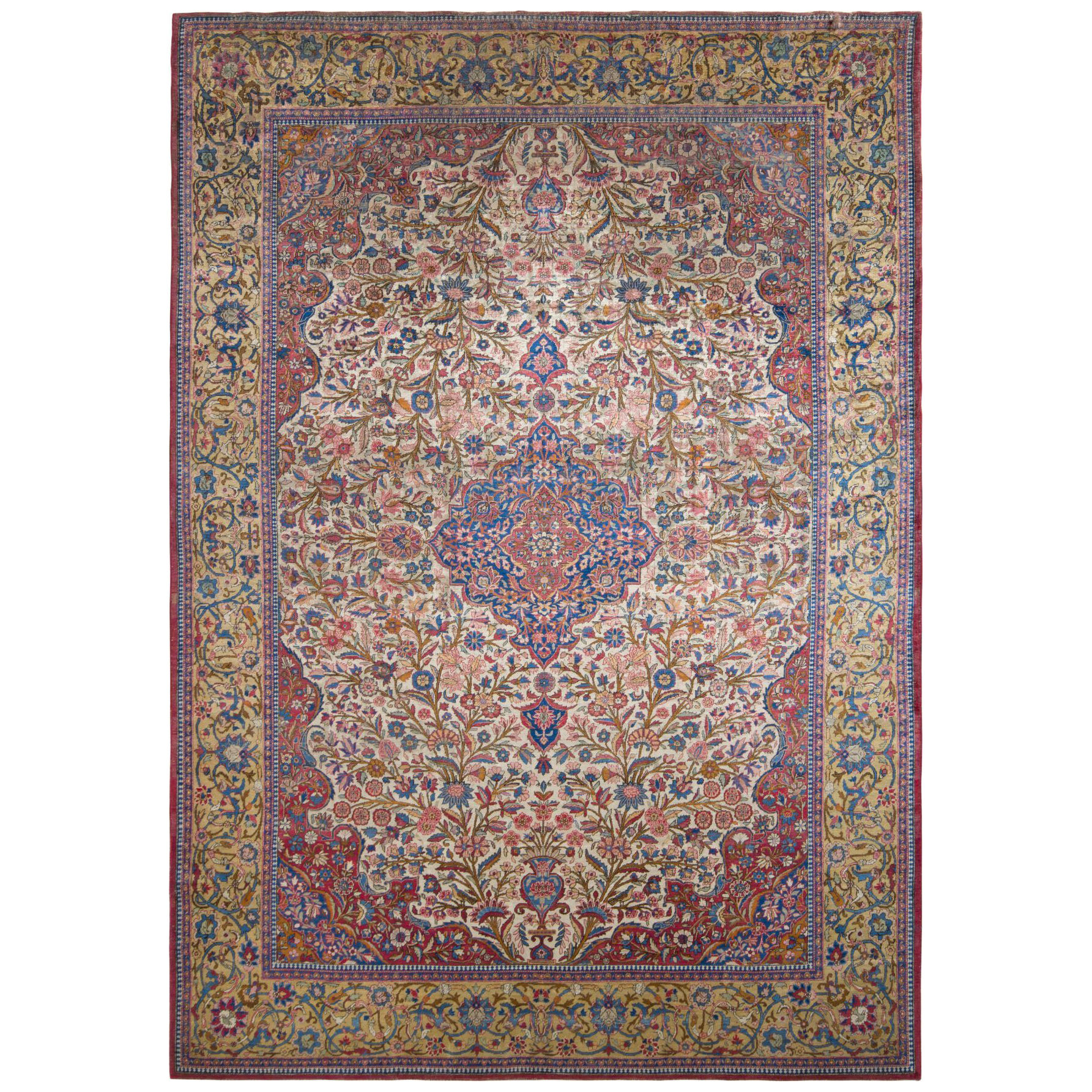 Hand-knotted Persian Kashan Rug in red and gold, 1910 from Rug & Kilim – Effect Magazine
