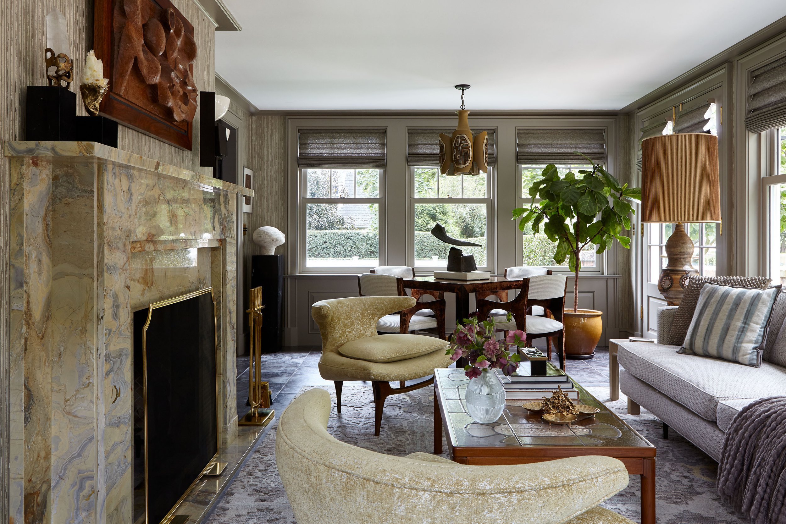 High Style Deco founder Howard Williams' East Hampton house, furnished with Art Deco and mid-century design treasures in Effect Magazine