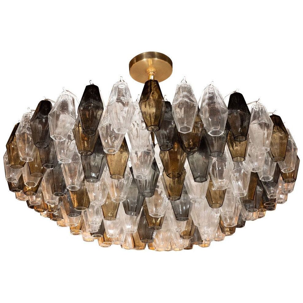 Murano and brass chandelier at High Style Deco in Effect Magazine