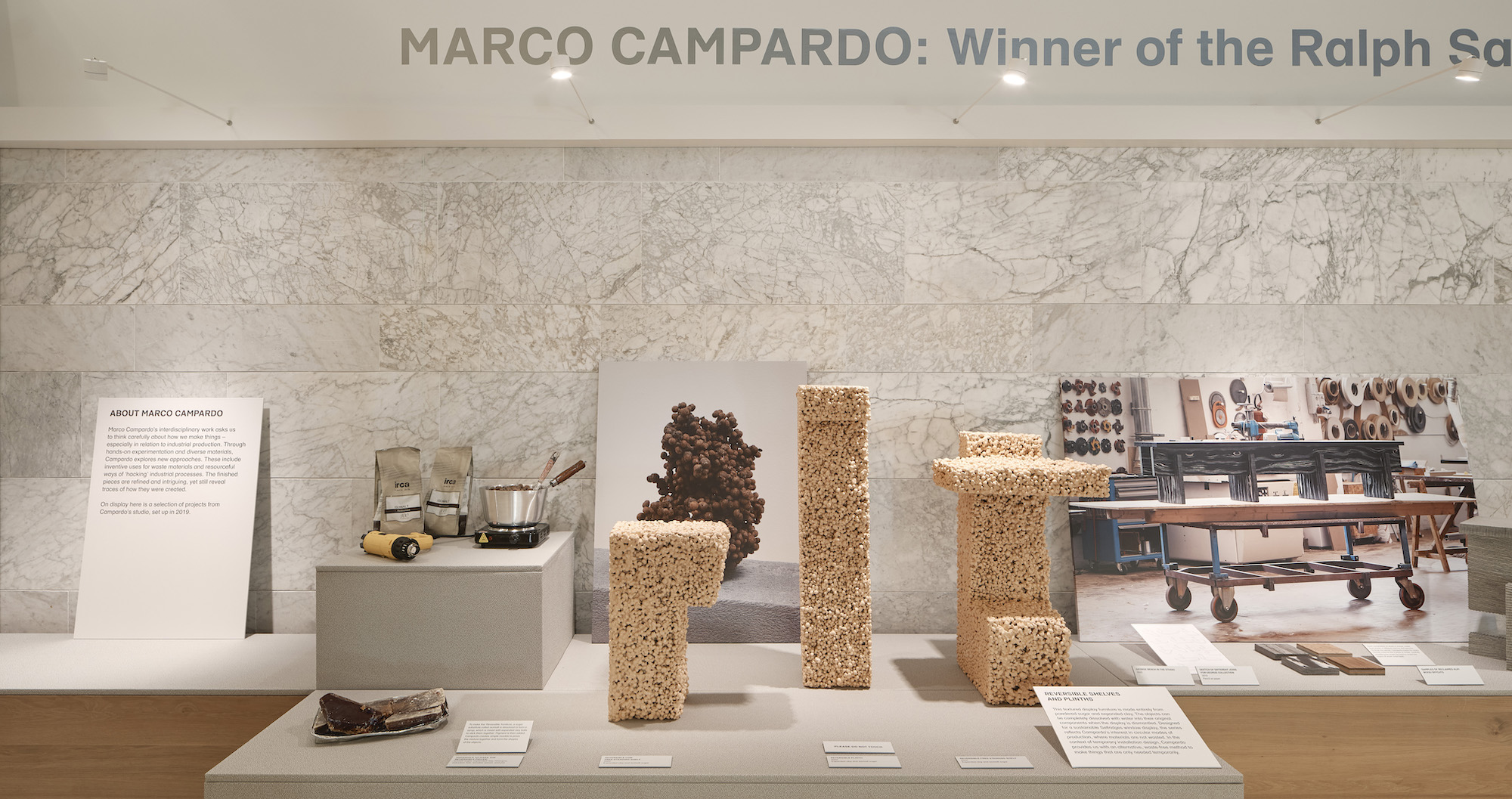 Marco Campardo display at the Design Museum