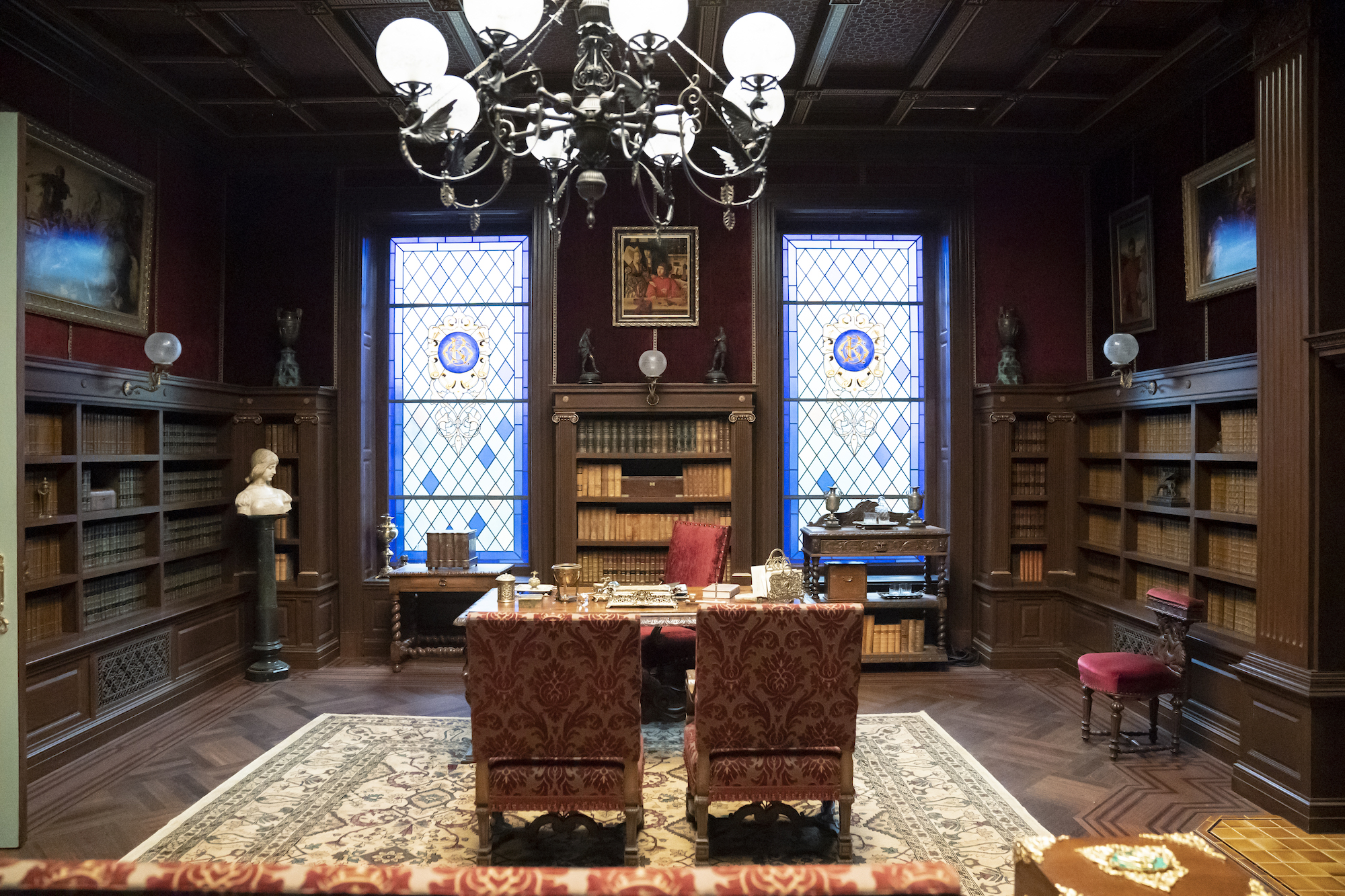 George Russell's office in HBO's The Gilded Age, built on a soundstage in Glendale, New York - Effect Magazine