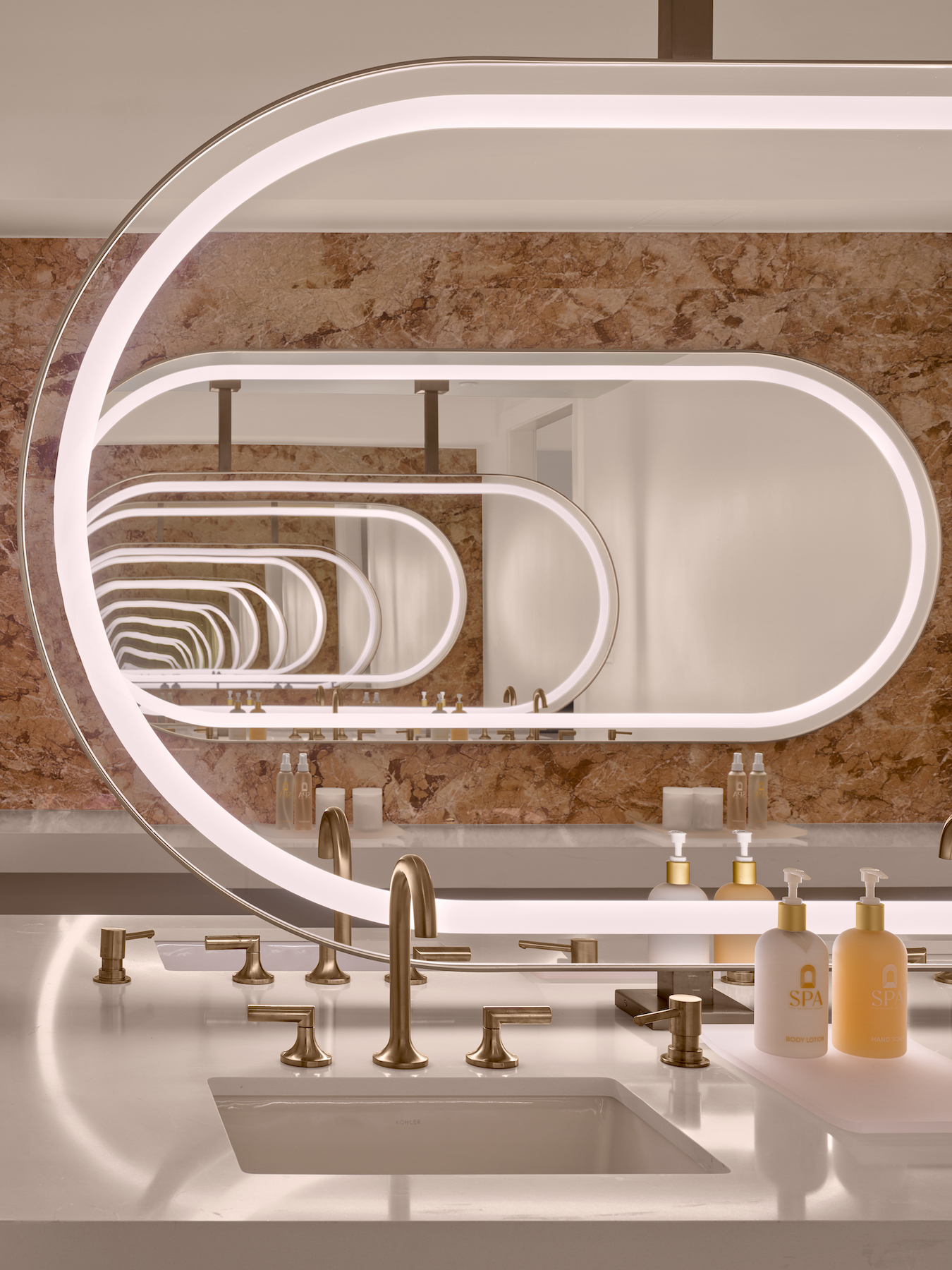 Bathroom of Venus Williams firm V Starr-designed spa at PGA National Resort in Florida – Effect Magazine - Effetto