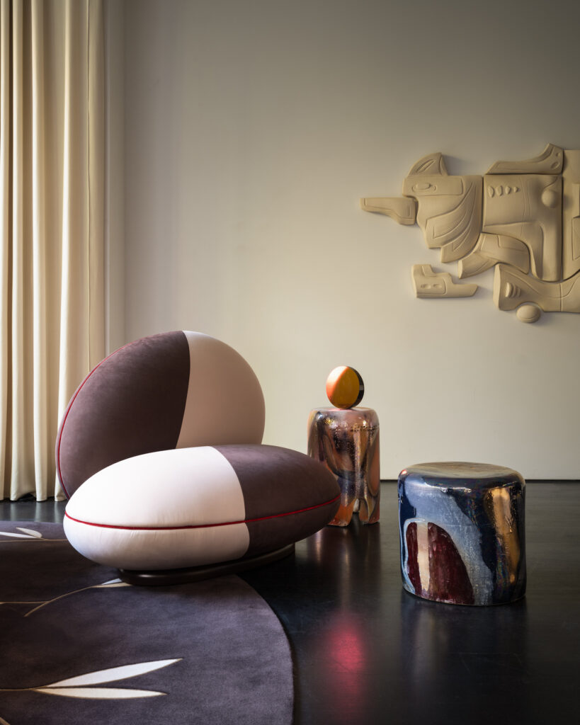 Macaron armchair by Gal Gaon from Nilufar Gallery at The Future Perfect in Effect Magazine
