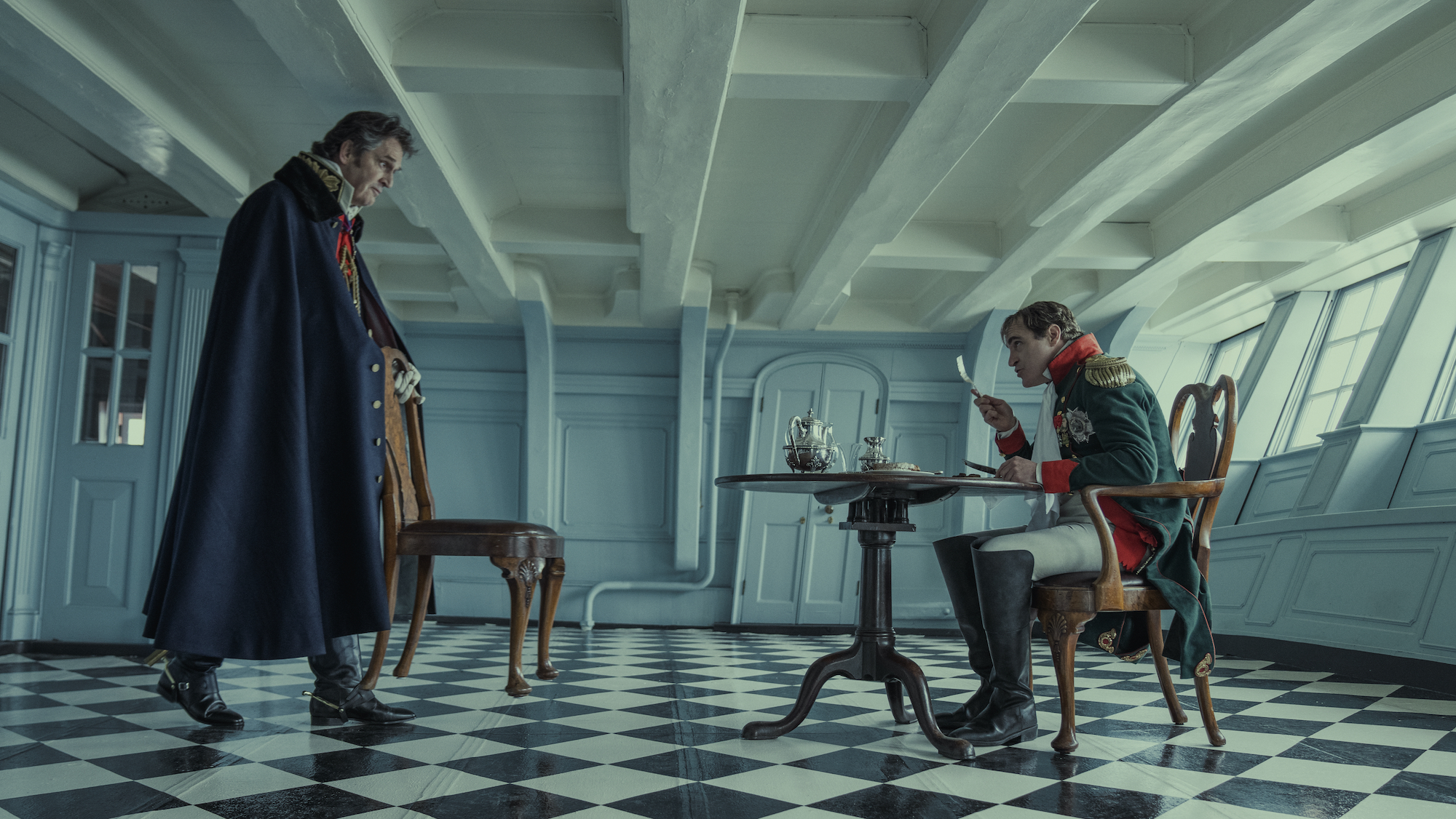 Rupert Everett as the Duke of Wellington and Joaquin Phoenix as Napoleon Bonaparte in Apple Original Films and Columbia Pictures' Napoleon - Effect Magazine