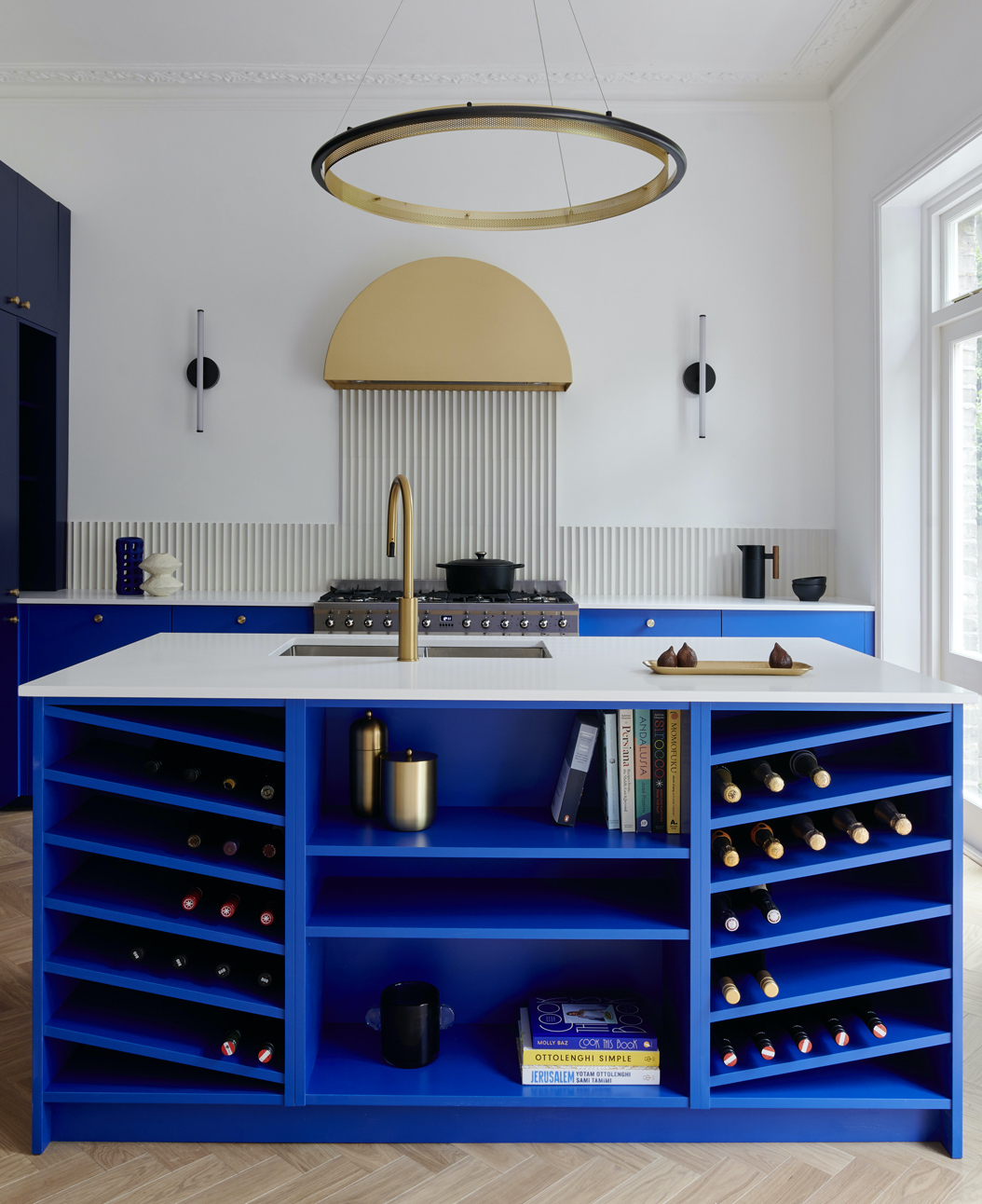 Kitchen design studio Hølte is channelling postmodernism with its cobalt blue cabinetry, a collaboration with ALL Design Studio - Winter Interior Design Trends in Effect Magazine