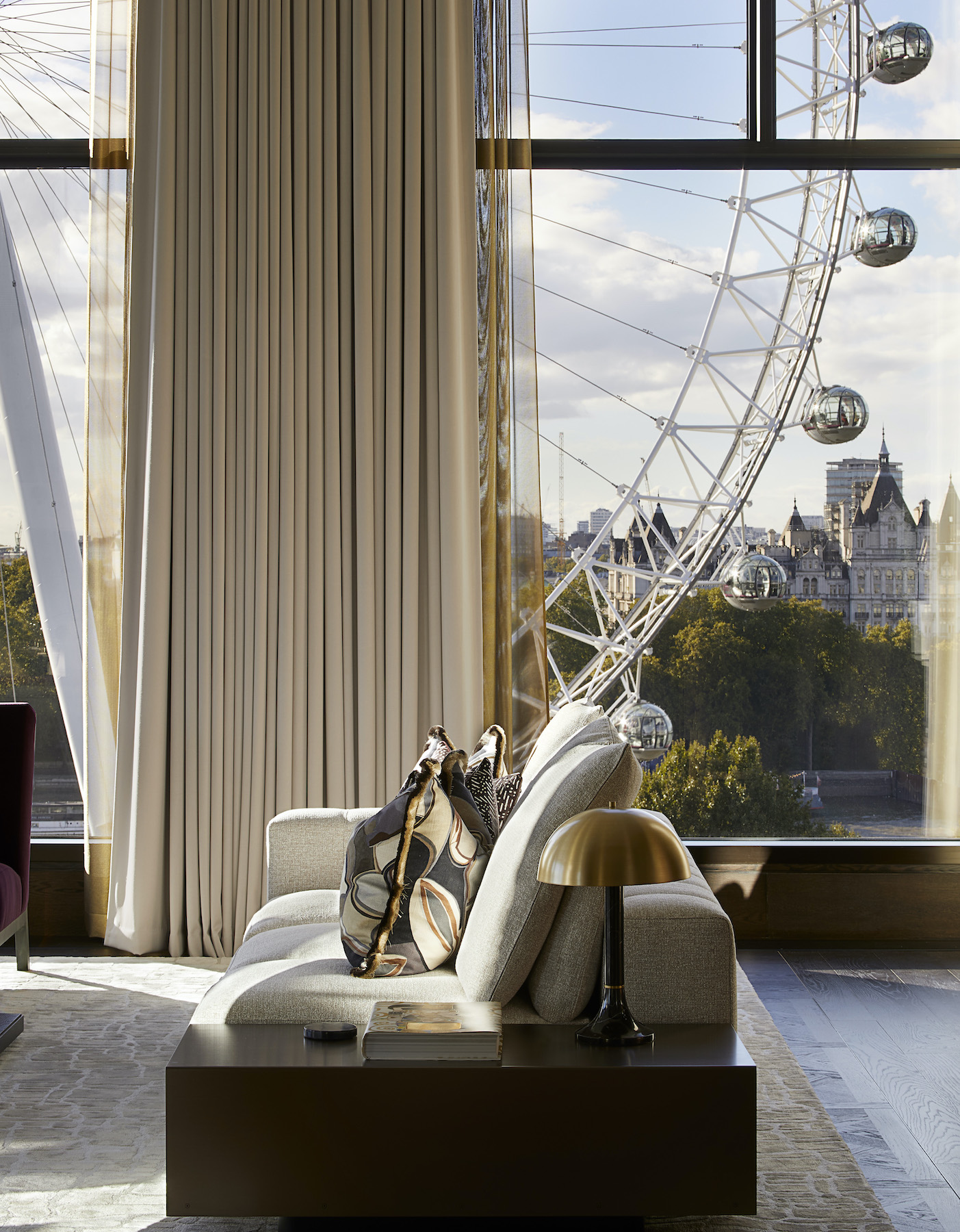 Reception room in the Belvedere Gardens penthouse interior designed by Goddard Littlefair - Effect Magazine - Effetto