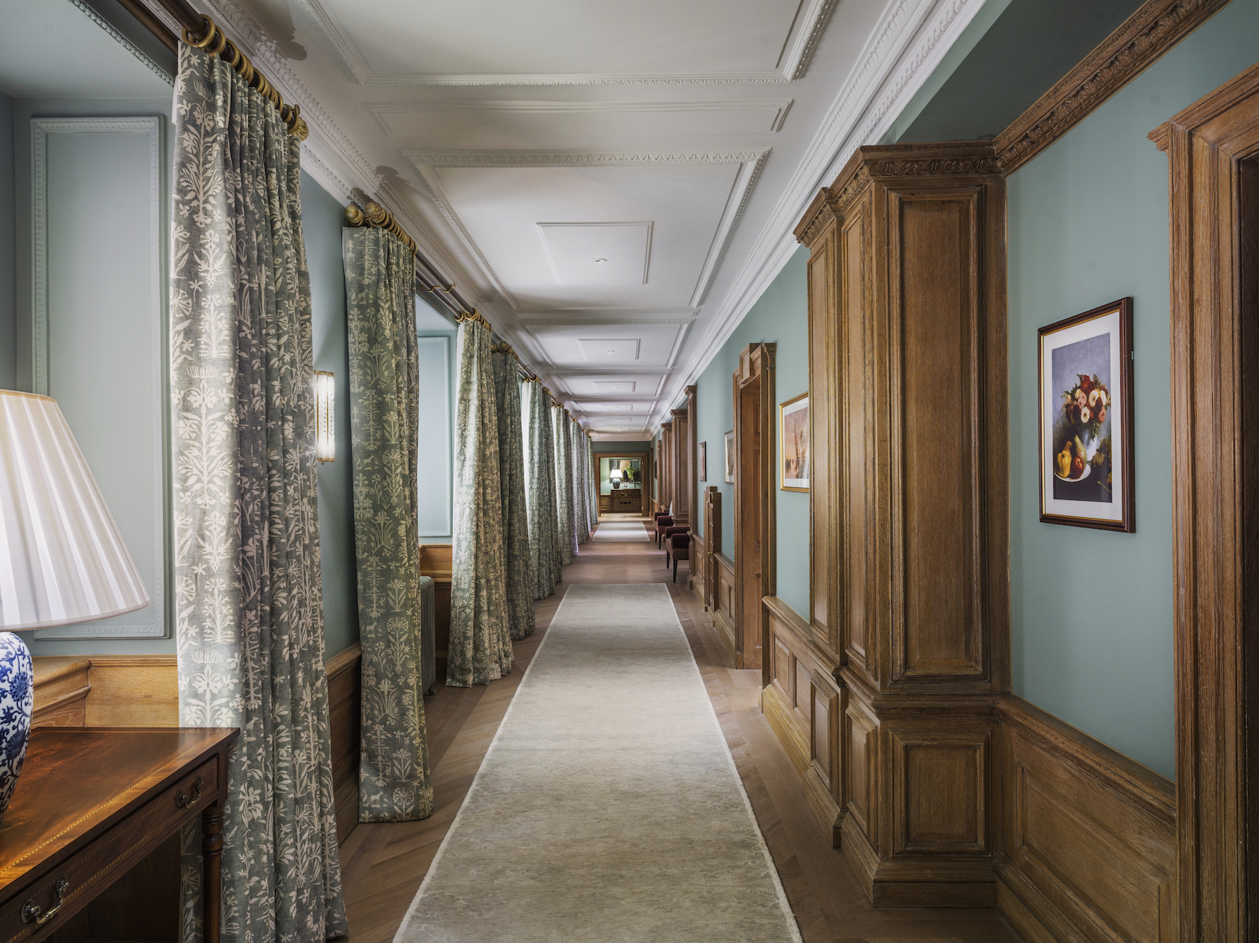 Processional corridor at The Conrad, 9 Millbank – a landmark London show-home by Goddard Littlefair in Effect Magazine