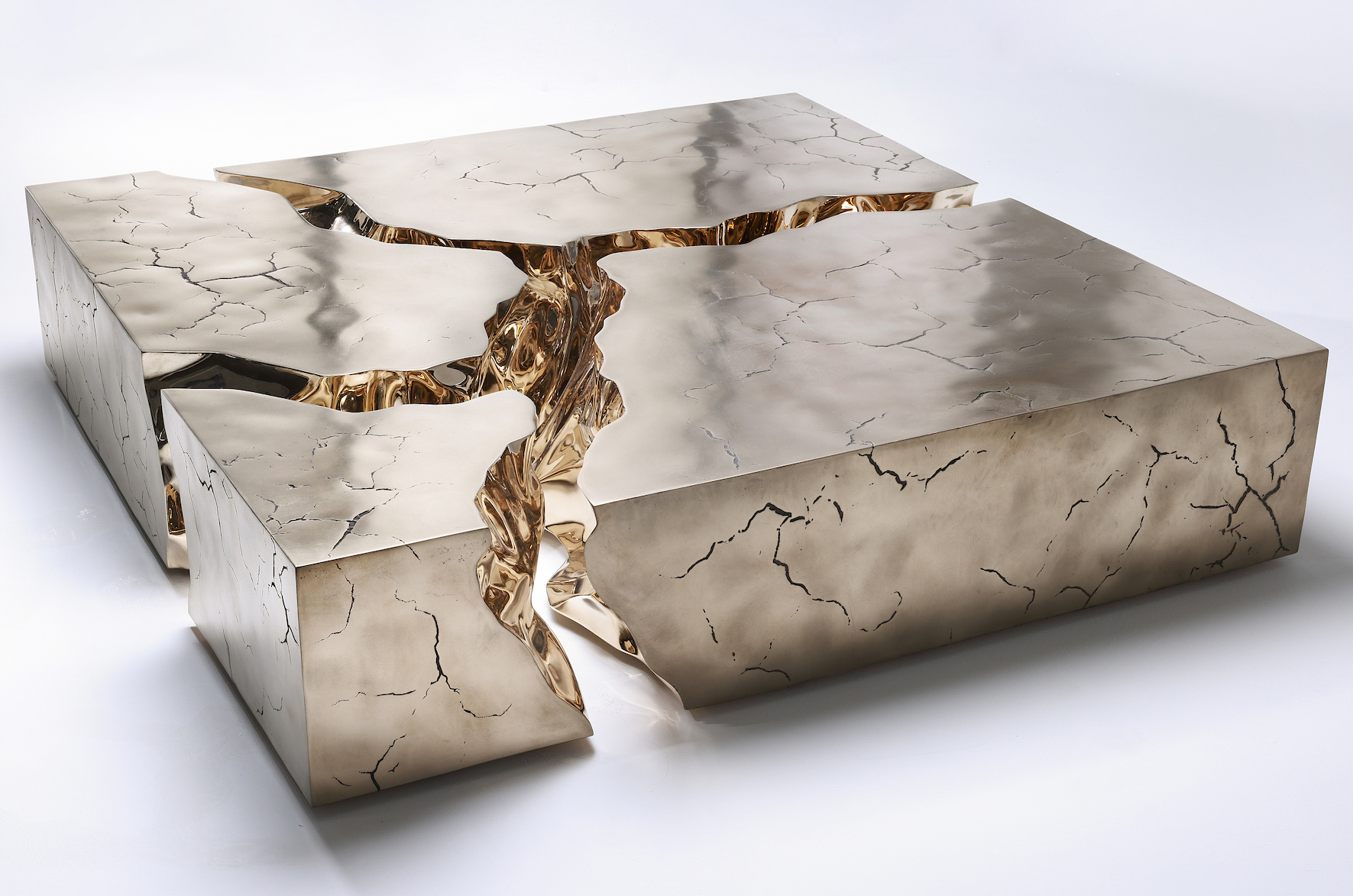 The Fragmented Crack coffee table by Based Upon in Effect Magazine